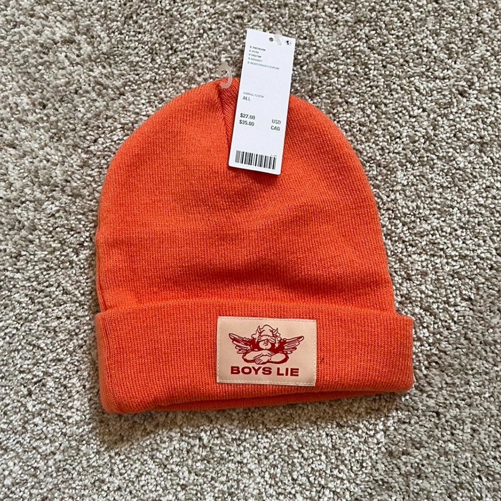 Boys Lie Orange Beanie